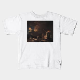 Fingal Sees the Ghosts of his Forefathers by Moonlight by Nicolai Abildgaard Kids T-Shirt